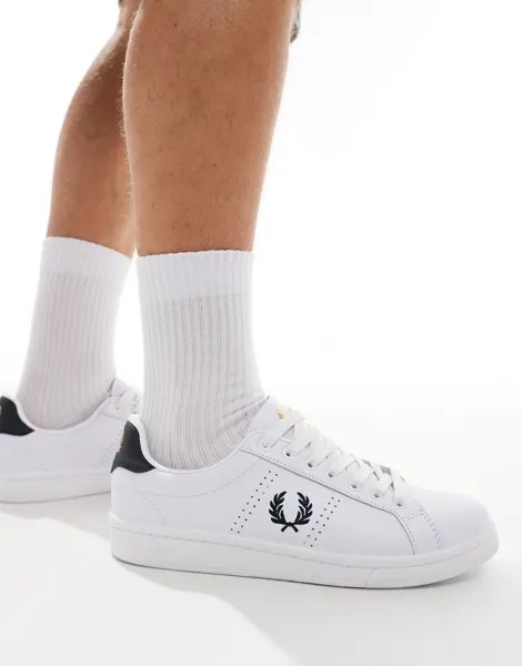 Fred Perry – B721 – Белые кожаные кроссовки