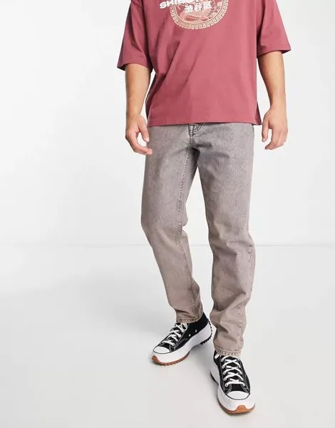 Свободные джинсы Topman розового оттенка
