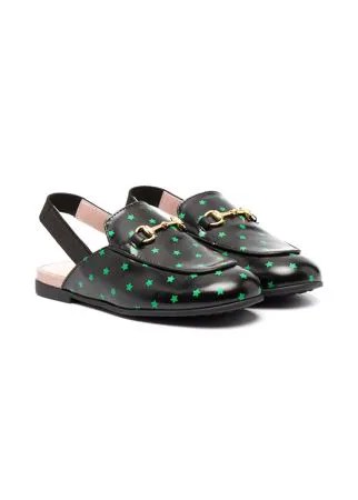 Gucci Kids слиперы Princetown с ремешком на пятке