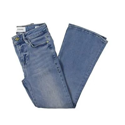 Синие укороченные джинсы со средней посадкой Frame Womens Le One 2 BHFO 7492
