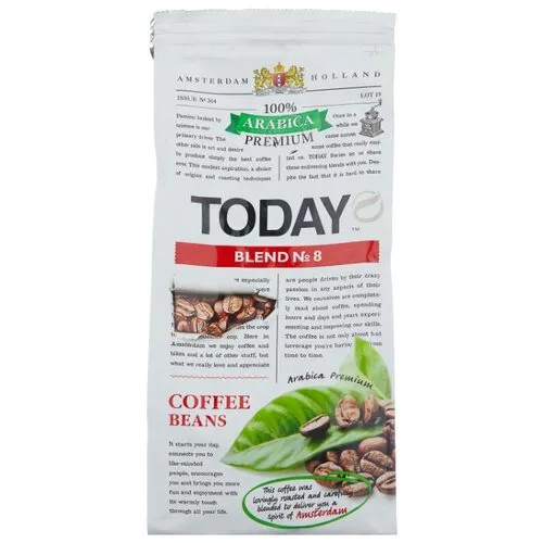 Кофе в зернах Today Blend №8, арабика, 200 г