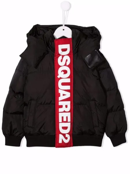 Dsquared2 Kids пуховик с капюшоном и логотипом