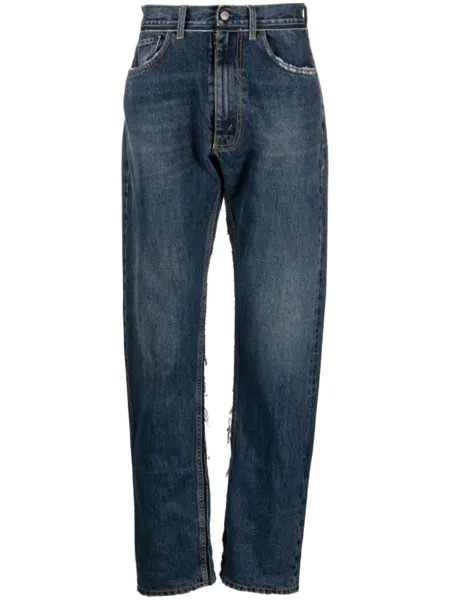 Maison Margiela зауженные джинсы из коллаборации с Pendleton, синий