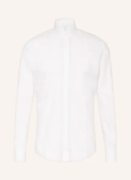 Рубашка WILVORST Smoking-Extra Slim Fit mit Stehkragen und Umschlagmanschette, белый