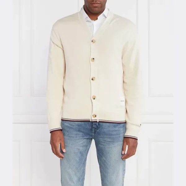 Кардиган классического кроя Monotype gs с добавлением шелка Tommy Hilfiger, бежевый