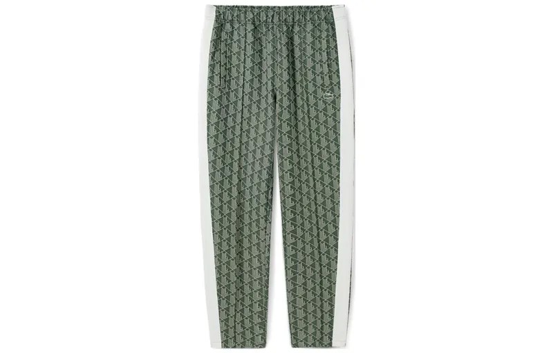 Трикотажные спортивные штаны мужские зеленые Lacoste, зеленый