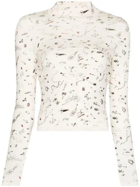 Eckhaus Latta топ с длинными рукавами