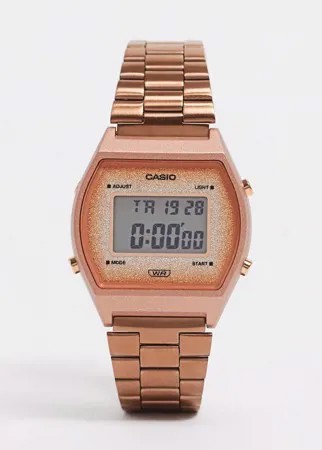 Розово-золотистые цифровые часы‑браслет Casio-Золотой