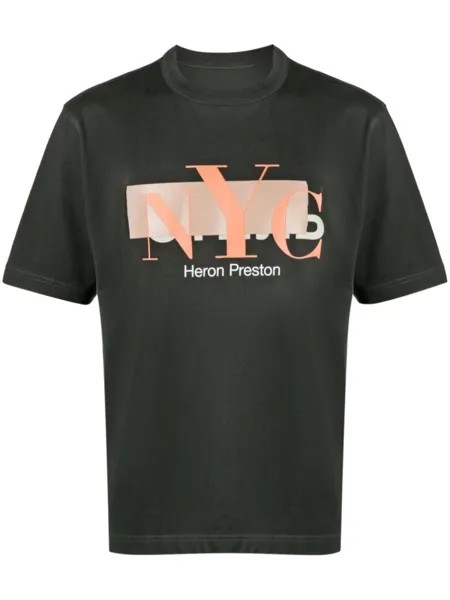 Heron Preston футболка NYC Censored, зеленый