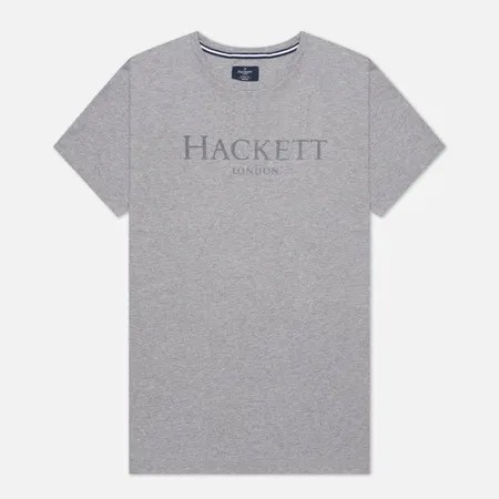 Мужская футболка Hackett London Logo, цвет серый, размер XL