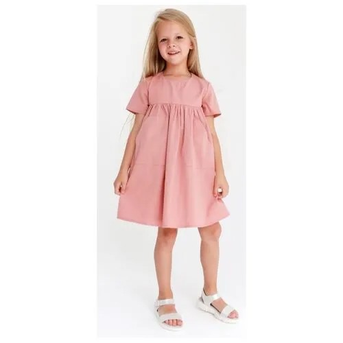 Платье Kaftan, размер 110-116, розовый, коралловый