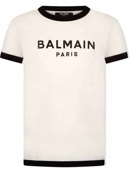 Balmain Kids футболка с логотипом