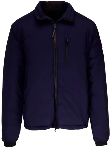 Canada Goose пуховик с нашивкой-логотипом, синий