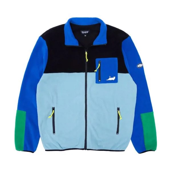 Куртка RIPNDIP Alameda Color Block Polar Fleece Jacket Black & Royal 2022