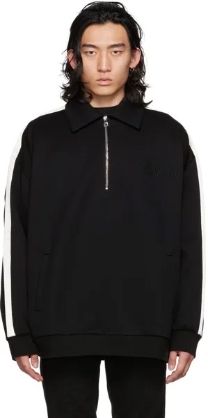 Черный свитшот с вышивкой Alexander McQueen