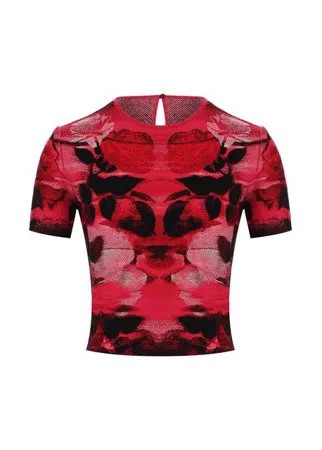 Топ из смеси шелка и вискозы Alexander McQueen
