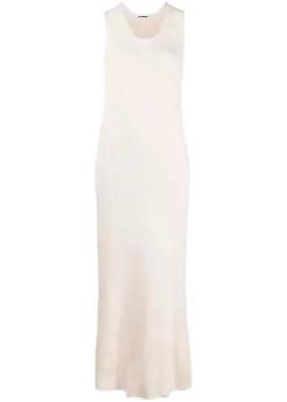 Jil Sander платье макси в рубчик