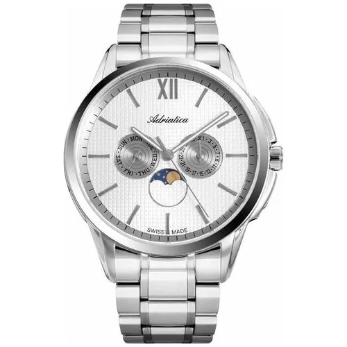 Наручные часы Adriatica Moonphase for him, серебряный