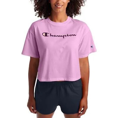 Розовая женская футболка для фитнеса и тренировок Champion, укороченный топ Athletic L BHFO 3052
