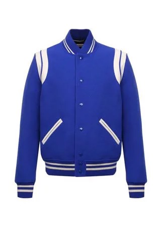 Шерстяной бомбер Saint Laurent