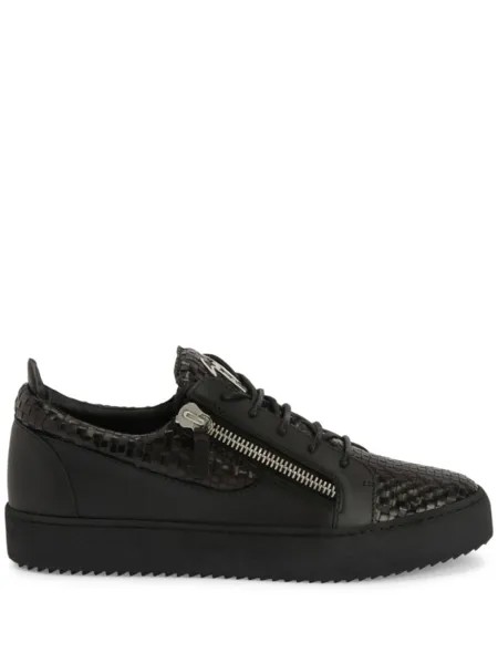 Giuseppe Zanotti Frankie textured-finish sneakers, черный