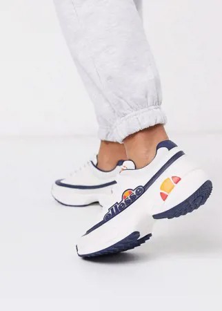 Белые кроссовки на массивной подошве с логотипом Ellesse-Белый