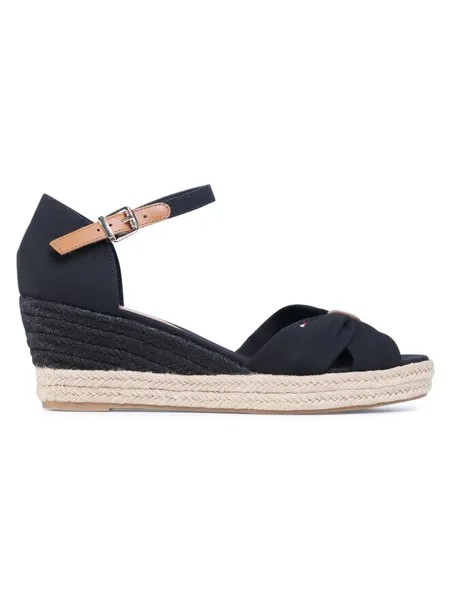 Эспадрильи Tommy Hilfiger Basic Opened Toe Mid Wedge, черный