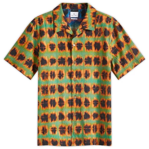 Рубашка с коротким рукавом Paul Smith Dyed Vacation Shirt, зеленый