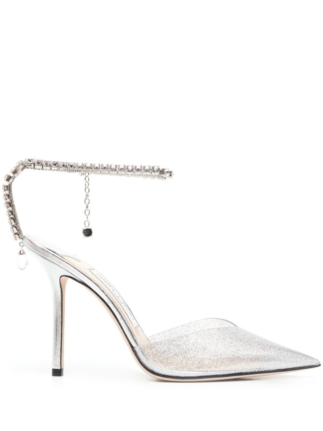Jimmy Choo туфли Saeda с кристаллами, серебристый
