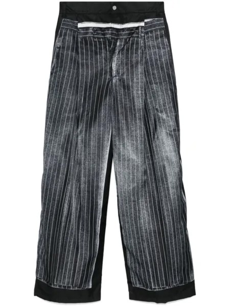 Jean Paul Gaultier брюки с эффектом тромплей, черный