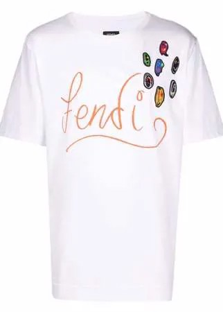 Fendi футболка с логотипом из коллаборации с Noel Fielding