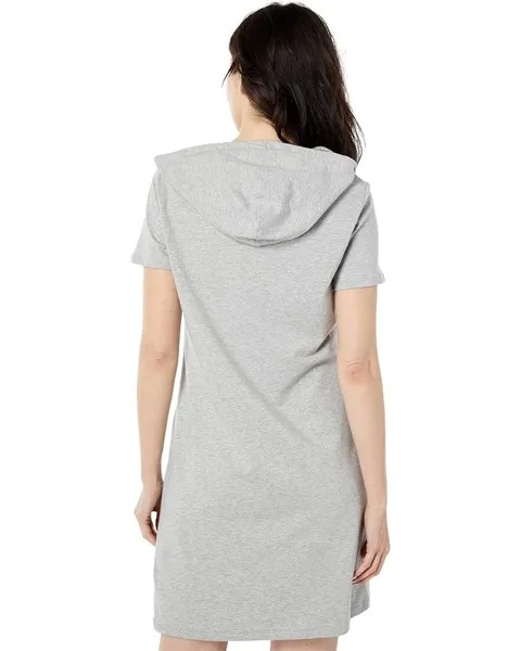 Платье Tommy Hilfiger Short Sleeve Rhinestone Logo Hoodie Dress, цвет Stone Heather Grey