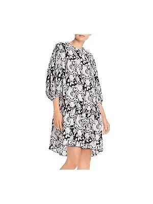 SEE BY CHLOE Женское платье прямого кроя с черным пуловером без подкладки и объемными рукавами 34