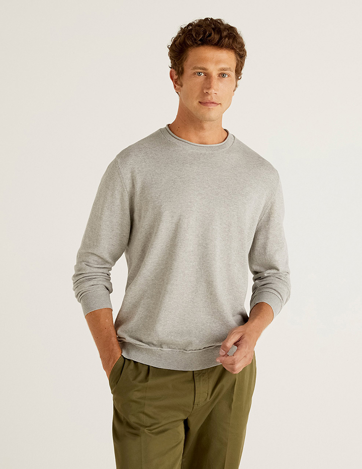 Джемпер мужской 21A_102CU1P16 United Colors of Benetton серый M