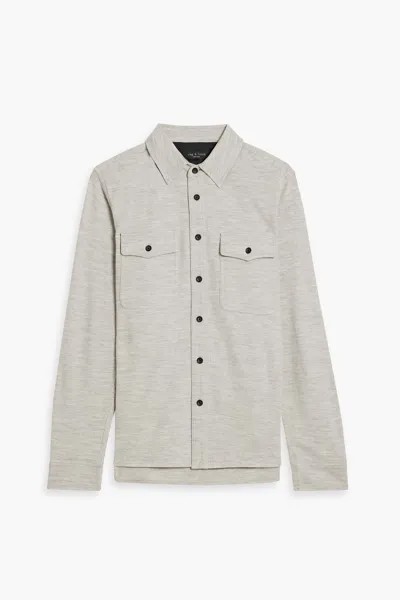 Рубашка из меланжевой шерсти RAG & BONE, серый