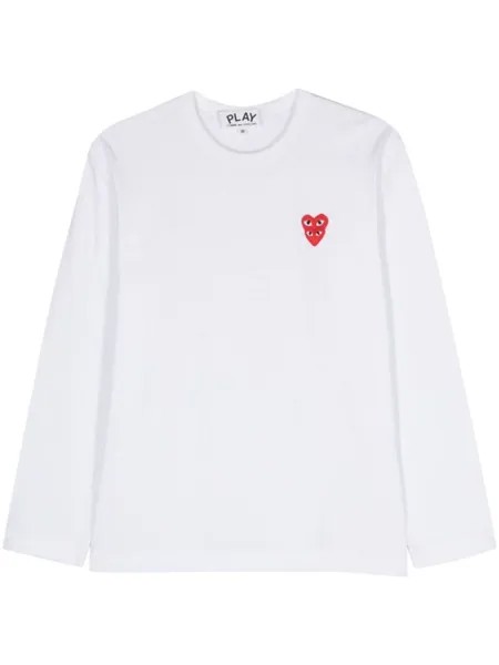 Comme Des Garçons Play футболка с нашивкой, белый