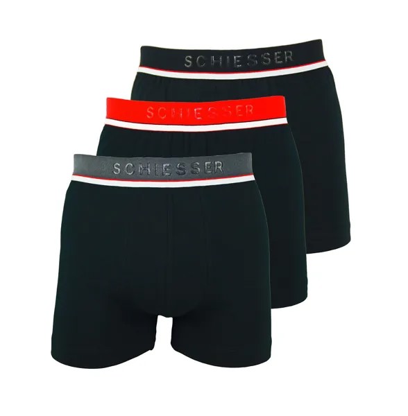 Боксеры Schiesser Schiesser Boxershorts 3 Pack Unterhosen Shorts, черный