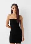 Коктейльное платье / Вечернее платье OFF-THE-SHULDER Bershka, черный