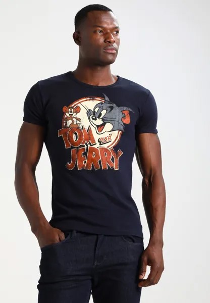 Футболка с принтом TOM UND JERRY LOGOSHIRT, цвет navy