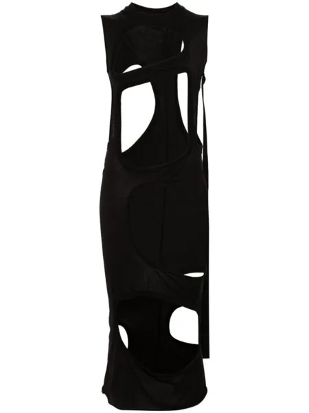 Rick Owens DRKSHDW платье макси Membrane, черный
