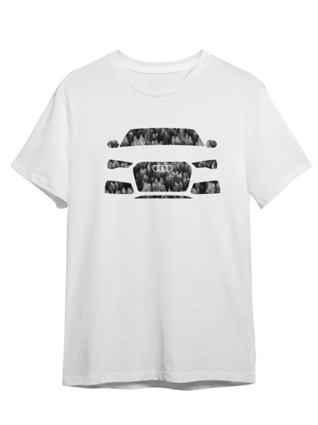 Футболка унисекс СувенирShop Audi/Ауди 12 белая 2XL (52-54)