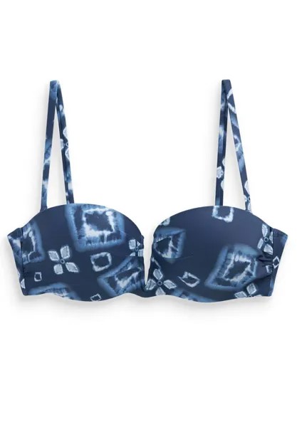 Верх бикини SHAPING PADDED WIRED V BANDEAU BIKINI TOP Next, синий