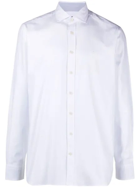 Hackett рубашка с вышитым логотипом, белый