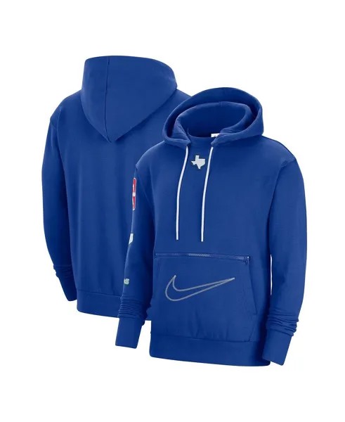 Мужская синяя толстовка с капюшоном dallas mavericks 2022/23 city edition courtside heavyweight fleece pullover Nike, синий