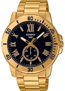 Японские наручные  мужские часы Casio MTP-VD200G-1B. Коллекция Analog