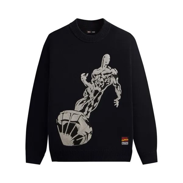 Свитер Kith x Marvel Silver Surfer Lewis Crewneck Sweater, черный
