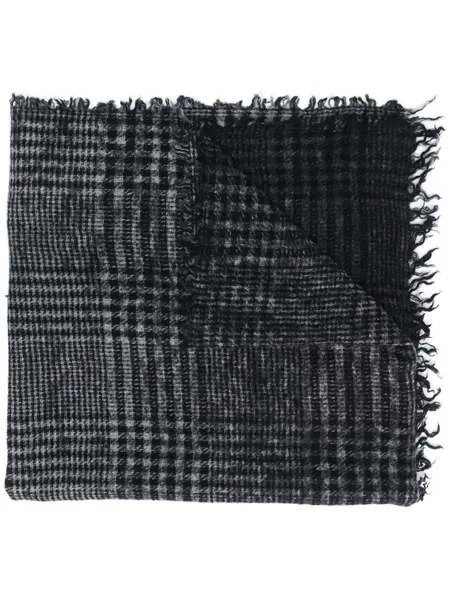 Faliero Sarti клетчатый шарф с бахромой
