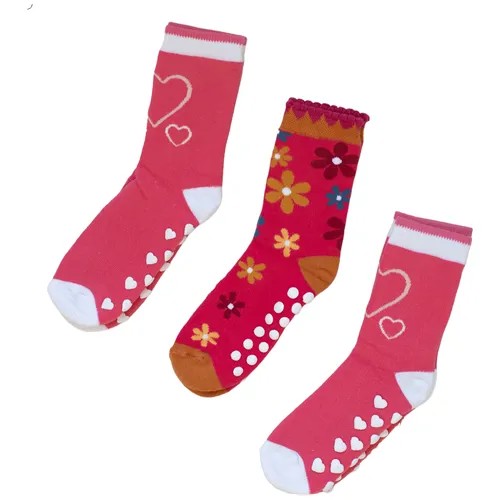 Носки 3шт Aviva kids collection 31/34, носки детские махровые со стоперами, антискользящие следочки, теплые, зимние, комплект 3шт