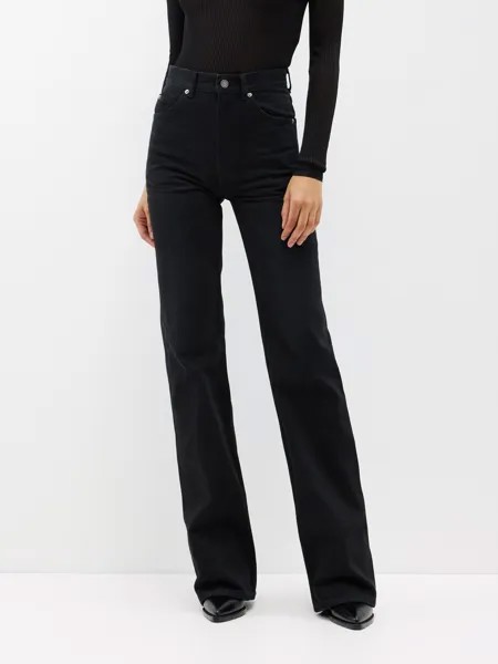 Расклешенные джинсы с высокой посадкой Saint Laurent, черный