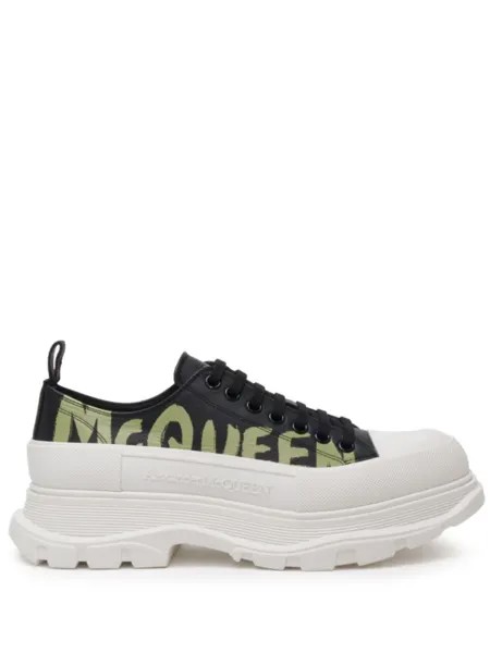 Alexander McQueen кеды Tread Slick на шнуровке, черный